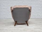 Danish_Mid-Century_Armchair_in_Jacquard_Fabric_and_Beech_Wood,_Denmark,_1960s