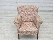 Danish_Mid-Century_Armchair_in_Jacquard_Fabric_and_Beech_Wood,_Denmark,_1960s