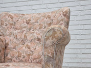 Danish_Mid-Century_Armchair_in_Jacquard_Fabric_and_Beech_Wood,_Denmark,_1960s