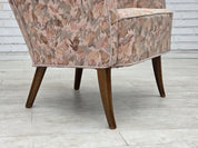 Danish_Mid-Century_Armchair_in_Jacquard_Fabric_and_Beech_Wood,_Denmark,_1960s