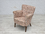 Danish_Mid-Century_Armchair_in_Jacquard_Fabric_and_Beech_Wood,_Denmark,_1960s