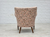 Danish_Mid-Century_Armchair_in_Jacquard_Fabric_and_Beech_Wood,_Denmark,_1960s