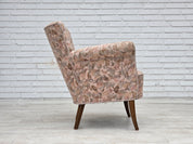 Danish_Mid-Century_Armchair_in_Jacquard_Fabric_and_Beech_Wood,_Denmark,_1960s