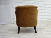 Danish_Armchair_in_Green_Velour_with_Ash_Wood_and_Brass_Springs,_Denmark,_1950s
