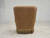 1960s_Danish_Armchair_in_Green_and_Brown_Velour_with_Beech_and_Brass_Details