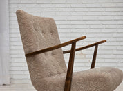 Danish_Beige_Wool_Lounge_Chair_with_Beech_Legs,_1960s