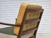 Danish_Armchair_in_Green_Striped_and_Honey_Yellow_Wool,_Beech,_Denmark,_1960s