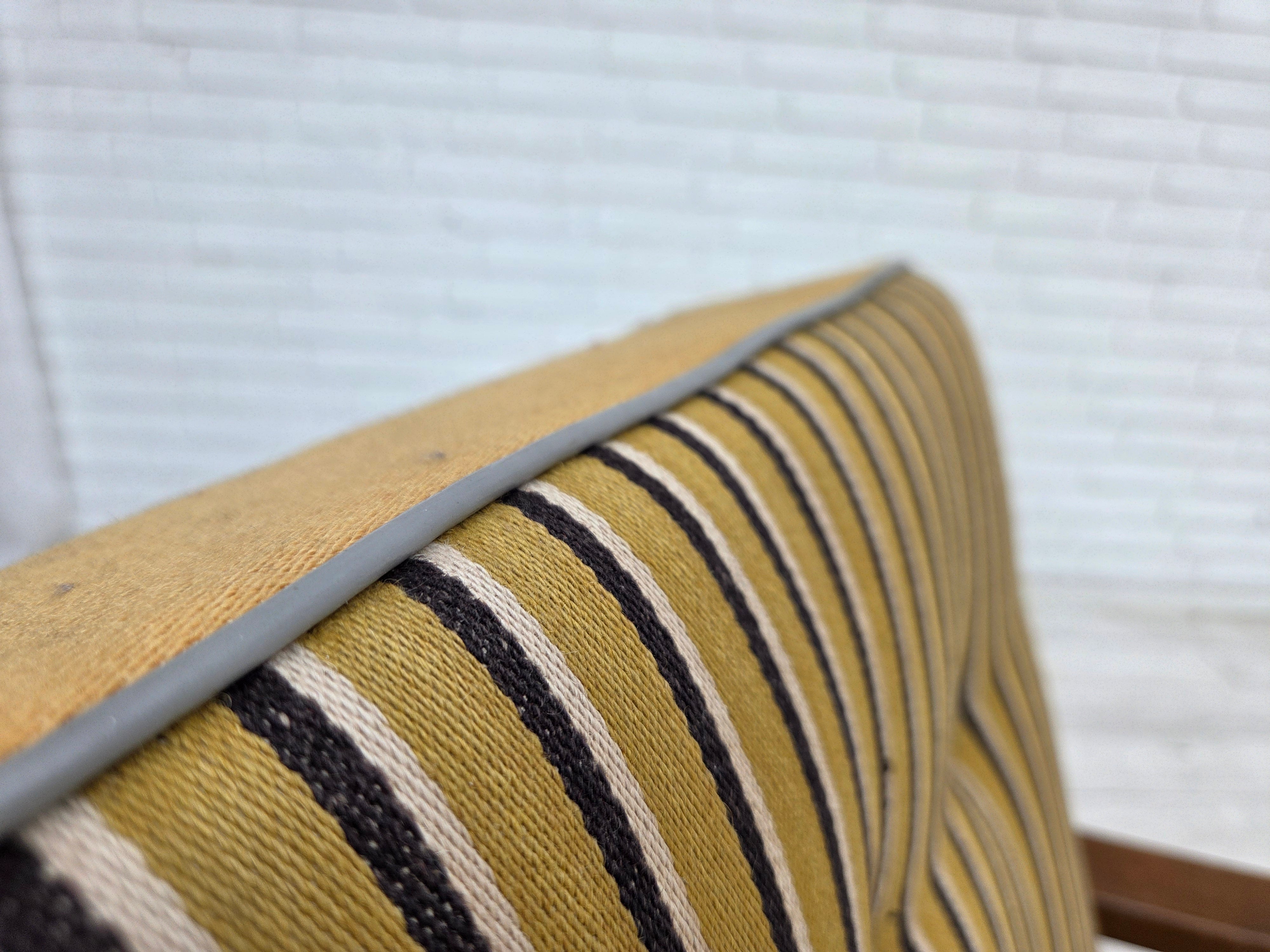 Danish_Armchair_in_Green_Striped_and_Honey_Yellow_Wool,_Beech,_Denmark,_1960s