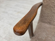 Danish_Beige_Wool_Lounge_Chair_with_Beech_Legs,_1960s
