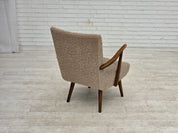 Danish_Beige_Wool_Lounge_Chair_with_Beech_Legs,_1960s