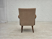 Danish_Beige_Wool_Lounge_Chair_with_Beech_Legs,_1960s