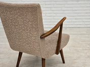 Danish_Beige_Wool_Lounge_Chair_with_Beech_Legs,_1960s