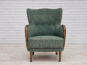 Danish_Armchair_by_Slagelse_Møbelværk_in_Green_Velour_and_Beech,_Denmark,_1960s