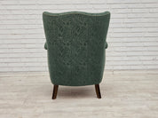 Danish_Armchair_by_Slagelse_Møbelværk_in_Green_Velour_and_Beech,_Denmark,_1960s