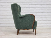 Danish_Armchair_by_Slagelse_Møbelværk_in_Green_Velour_and_Beech,_Denmark,_1960s