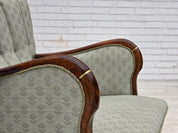 Danish_Light_Green_Upholstered_Armchair_with_Beech_Arms,_1960s
