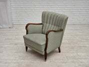 Danish_Light_Green_Upholstered_Armchair_with_Beech_Arms,_1960s
