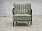Danish_Light_Green_Upholstered_Armchair_with_Beech_Arms,_1960s
