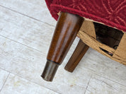 Danish_Red_Fabric_Lounge_Chair_with_Beech_Legs,_1960s