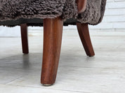 Danish_Mid-Century_Modern_Armchair_in_Genuine_Sheepskin,_Teak_and_Brass,_Denmark,_1960s