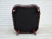 Danish_Mid-Century_Modern_Beech_Armchair_with_Genuine_Sheepskin_Upholstery_and_Leather_Buttons,_1960s