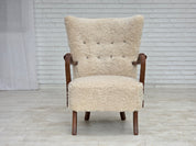 High-Back_Armchair_by_Alfred_Christensen_for_Slagelse_Møbelværk_in_Sheepskin,_Denmark,_1960s