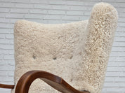 High-Back_Armchair_by_Alfred_Christensen_for_Slagelse_Møbelværk_in_Sheepskin,_Denmark,_1960s