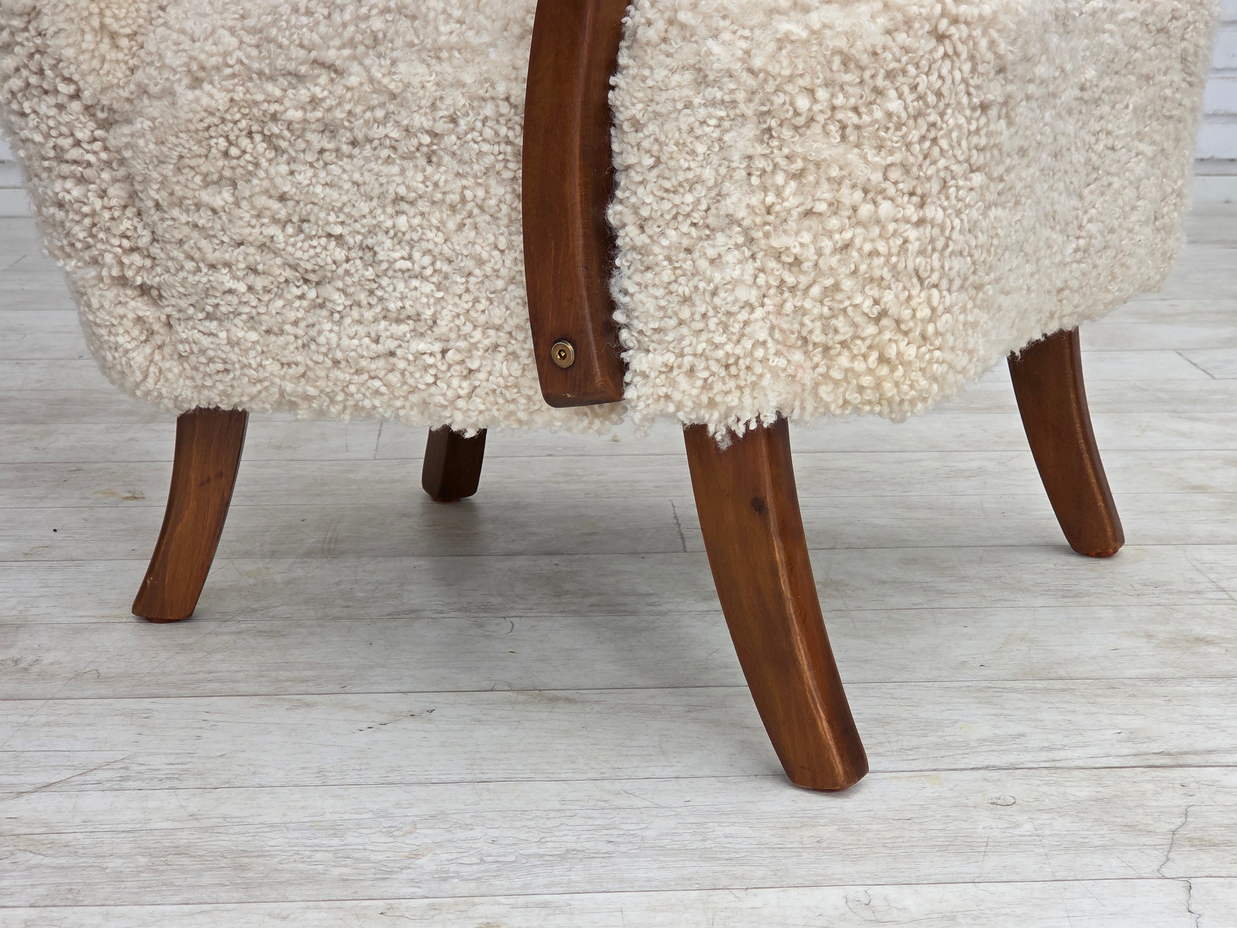 High-Back_Armchair_by_Alfred_Christensen_for_Slagelse_Møbelværk_in_Sheepskin,_Denmark,_1960s
