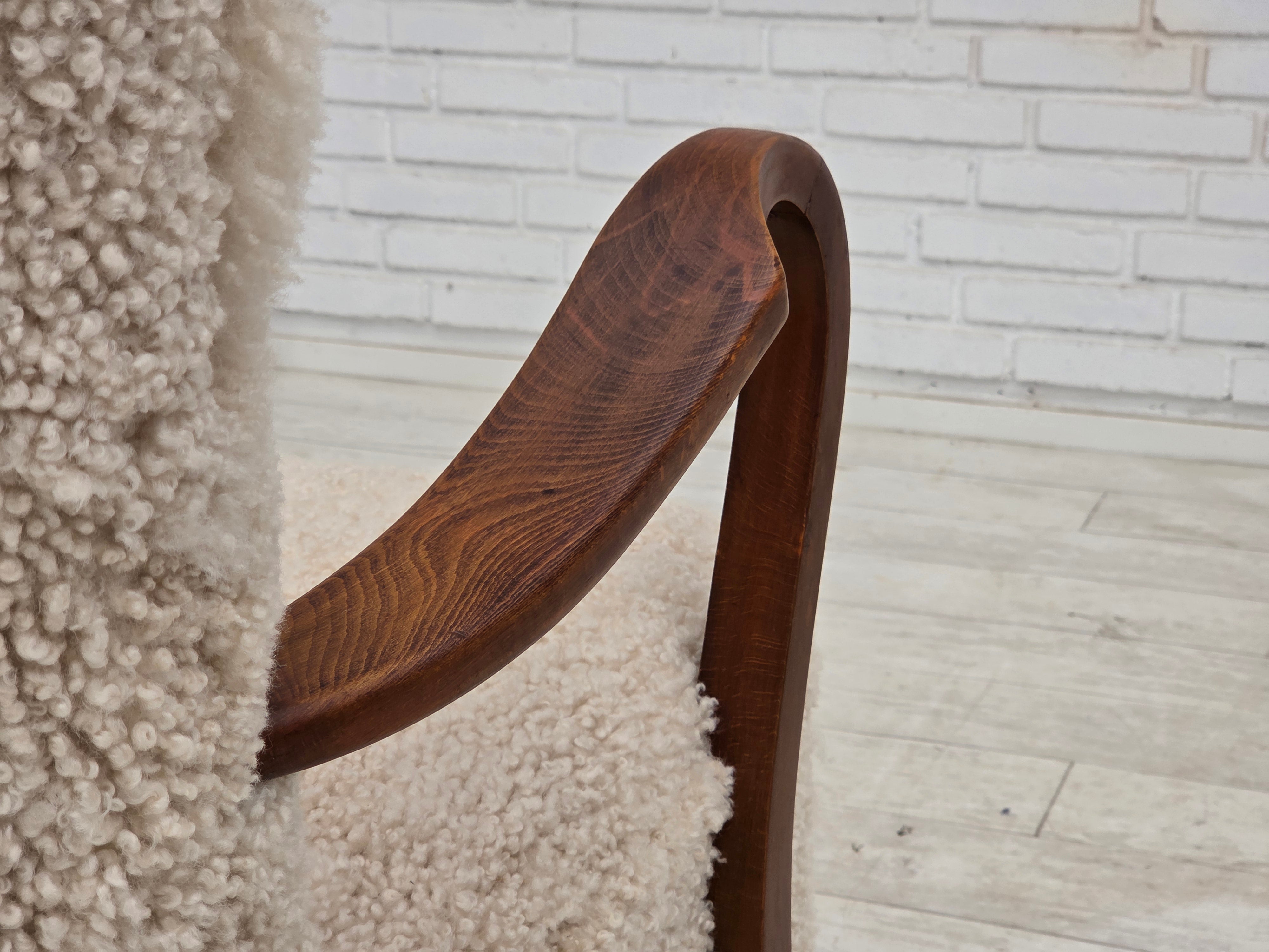 High-Back_Armchair_by_Alfred_Christensen_for_Slagelse_Møbelværk_in_Sheepskin,_Denmark,_1960s