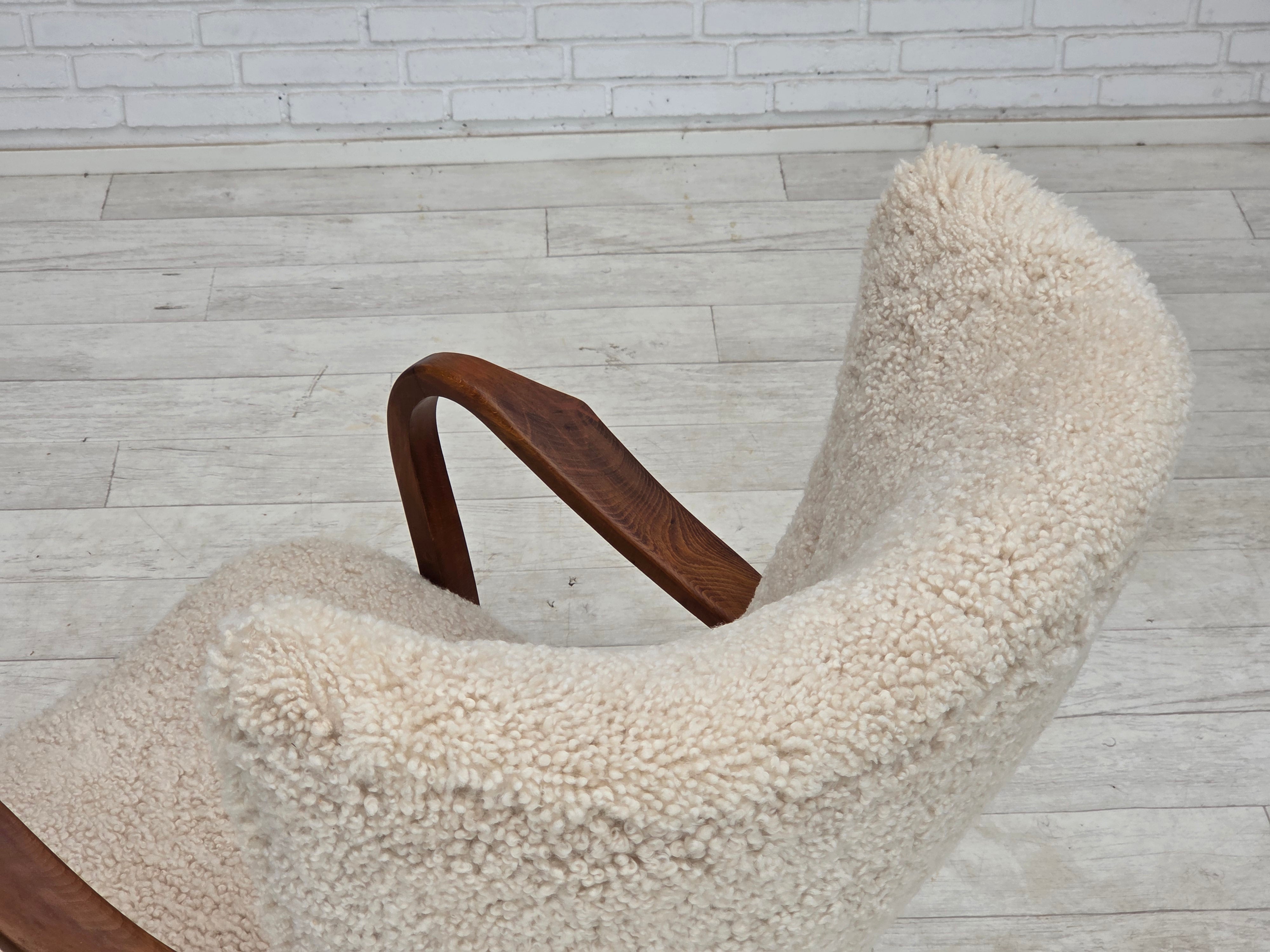 High-Back_Armchair_by_Alfred_Christensen_for_Slagelse_Møbelværk_in_Sheepskin,_Denmark,_1960s
