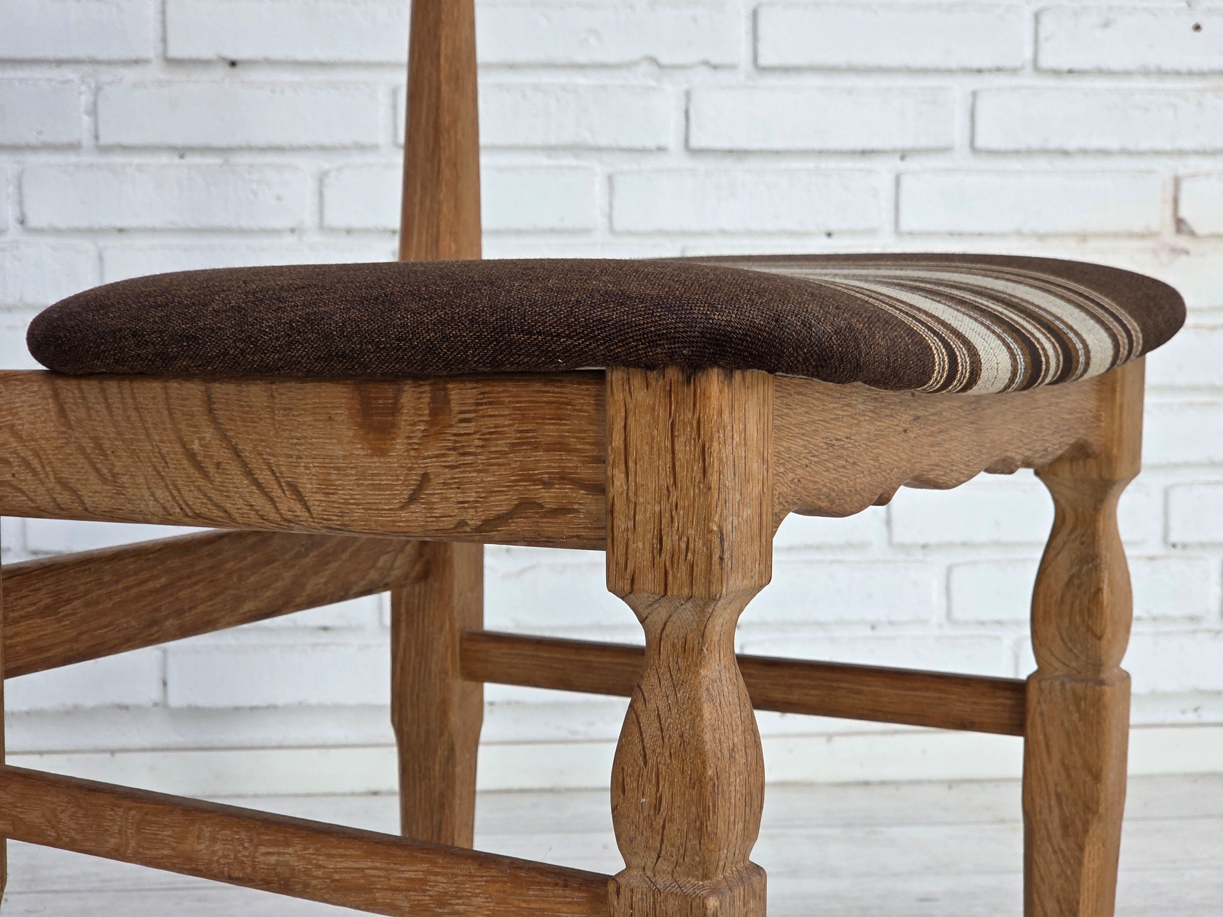Set_of_4_Danish_Carved_Oak_Dining_Chairs_by_Henning_Kjærnulf_with_Original_Striped_Wool_Upholstery,_1960s
