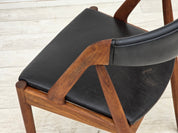 Set_of_4_Model_31_Armchairs_by_Kai_Kristiansen_in_Teak_and_Black_Leather,_Denmark,_1960s