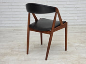 Set_of_4_Model_31_Armchairs_by_Kai_Kristiansen_in_Teak_and_Black_Leather,_Denmark,_1960s