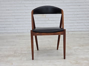 Set_of_4_Model_31_Armchairs_by_Kai_Kristiansen_in_Teak_and_Black_Leather,_Denmark,_1960s