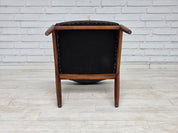 Set_of_4_Model_31_Armchairs_by_Kai_Kristiansen_in_Teak_and_Black_Leather,_Denmark,_1960s