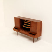 Danish_Highboard_with_Integrated_Bar_Cabinet_by_Henning_Kjærnulf,_1960s