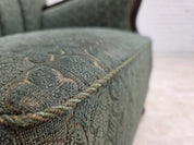 1960s_Danish_Relax_Chair_in_Green_and_Light_Grey_Wool_with_Dark_Oak_Frame