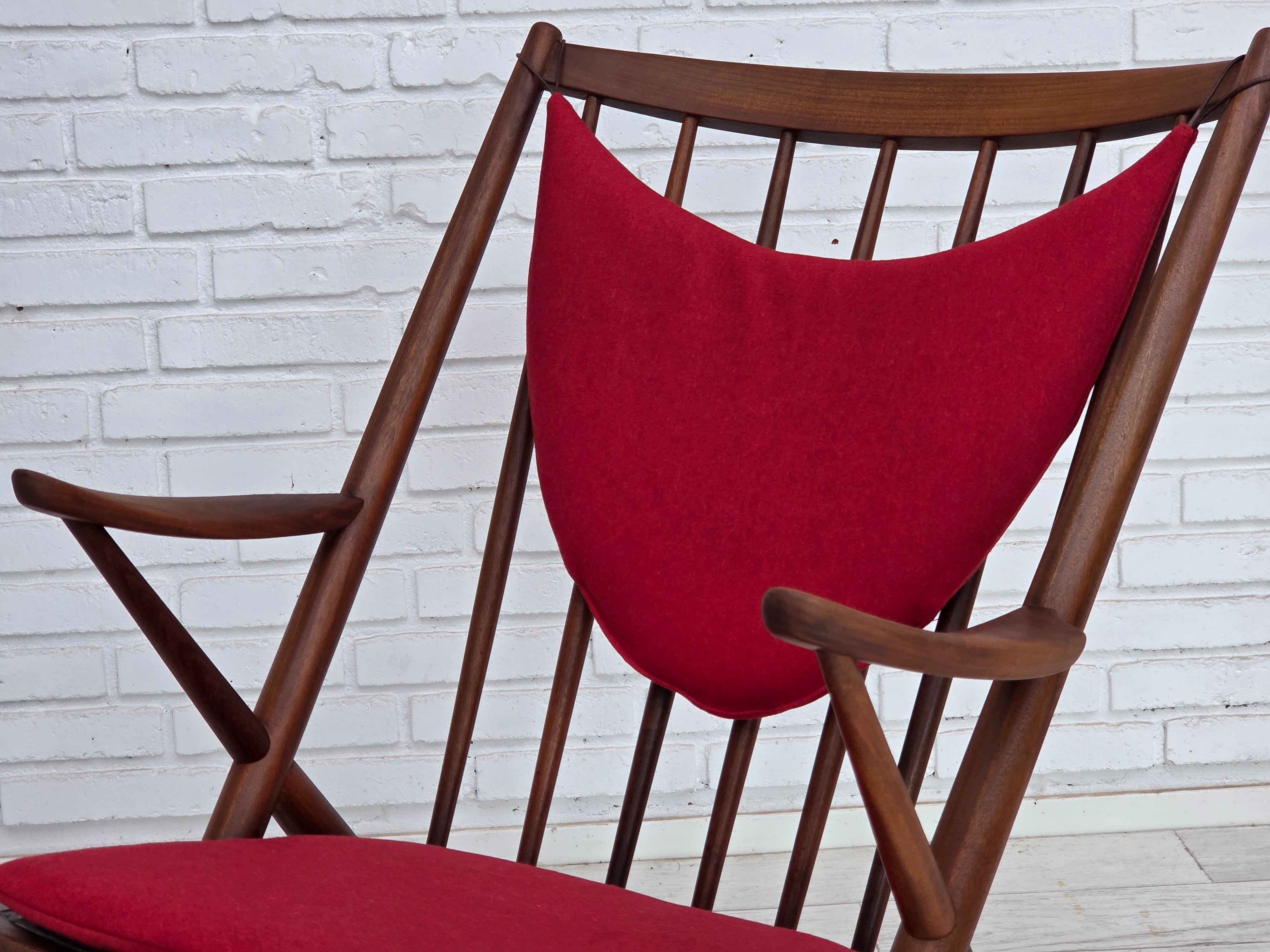 Model_182_Teak_Rocking_Chair_by_Frank_Reenskaug_for_Bramin,_Wool_Upholstery,_Denmark,_1960s