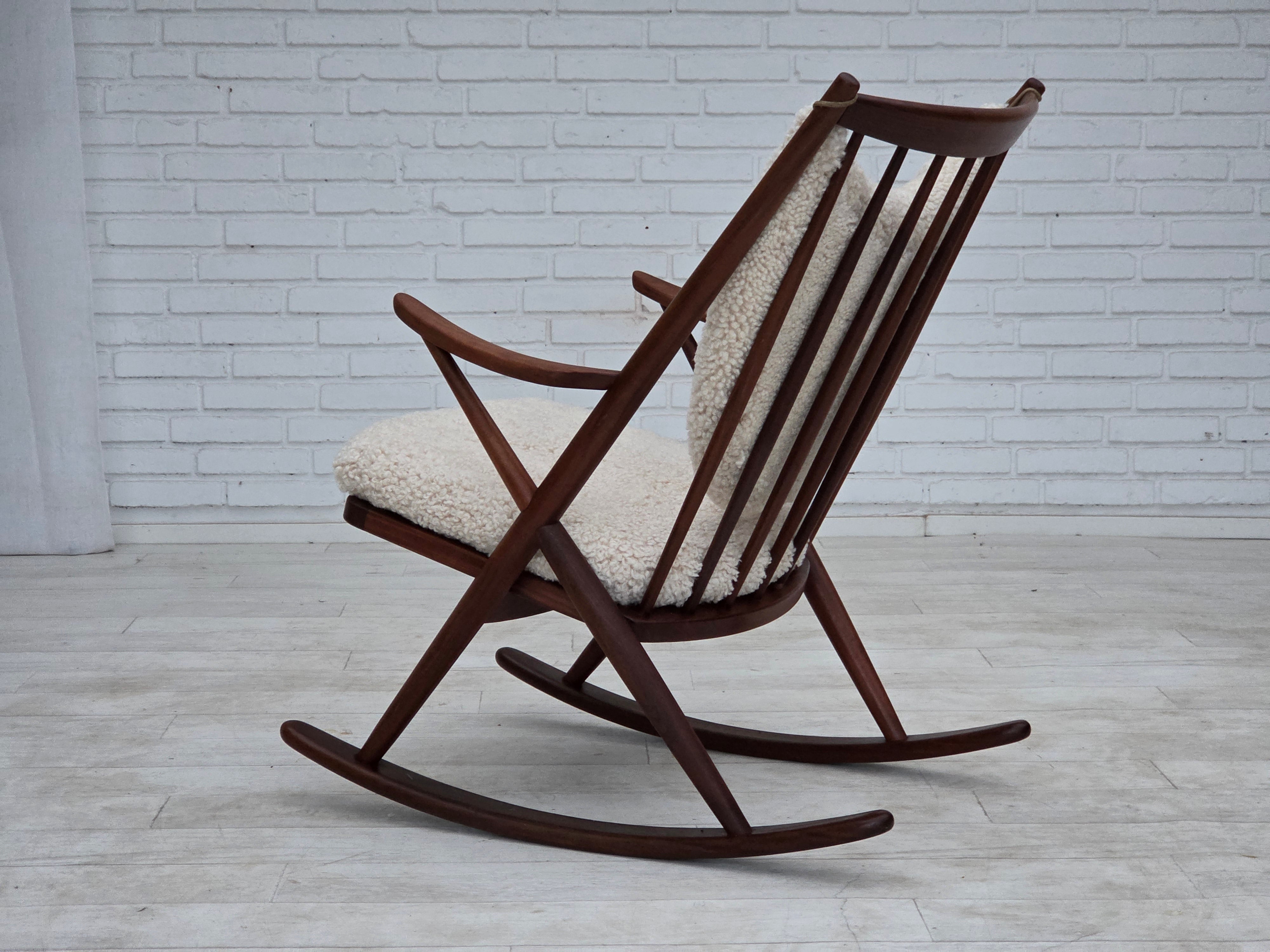 Model_182_Rocking_Chair_by_Frank_Reenskaug_for_Bramin_in_Teak_and_Sheepskin,_Denmark,_1960s