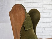 Danish_Highback_Wingback_Armchair_in_Green_Velour_and_Oak,_Denmark,_1960s