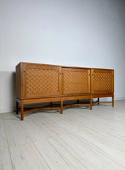 Rare_Teak_Sideboard_by_Ilse_&_Ove_Rix_for_Uldum_Møbelfabrik,_Woven_Wood_Sliding_Doors,_Denmark,_1960s