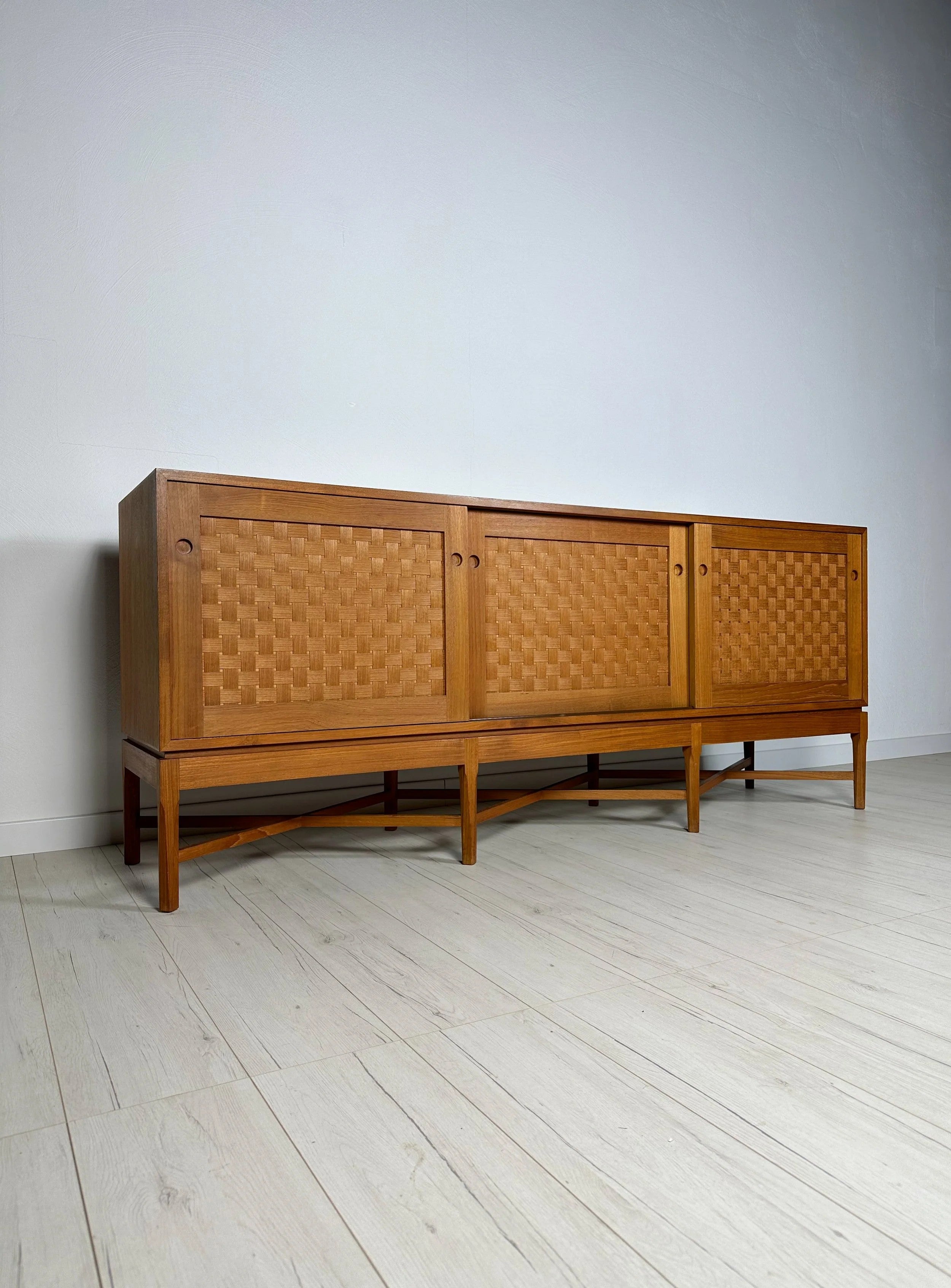 Rare_Teak_Sideboard_by_Ilse_&_Ove_Rix_for_Uldum_Møbelfabrik,_Woven_Wood_Sliding_Doors,_Denmark,_1960s