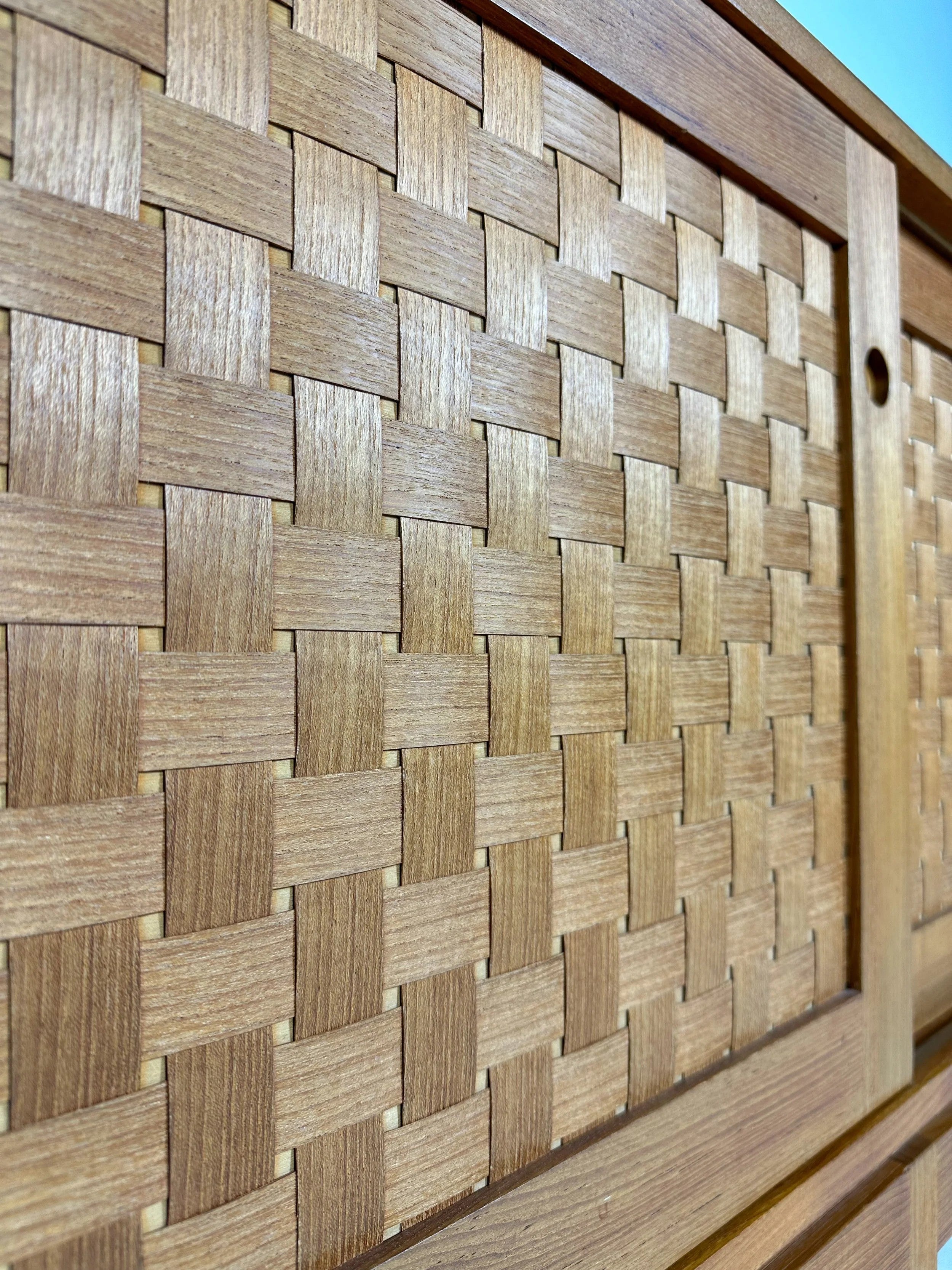 Rare_Teak_Sideboard_by_Ilse_&_Ove_Rix_for_Uldum_Møbelfabrik,_Woven_Wood_Sliding_Doors,_Denmark,_1960s