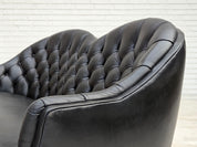 1960s_Scandinavian_Black_Leather_Sofa_with_Beech_Wood_Legs,_Denmark
