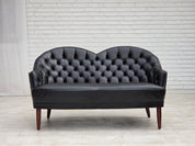 1960s_Scandinavian_Black_Leather_Sofa_with_Beech_Wood_Legs,_Denmark