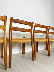 Set_of_6_Model_84_Teak_Dining_Chairs_by_Niels_Otto_Møller_for_J.L._Møller,_Papercord_Seats,_Denmark,_1960s