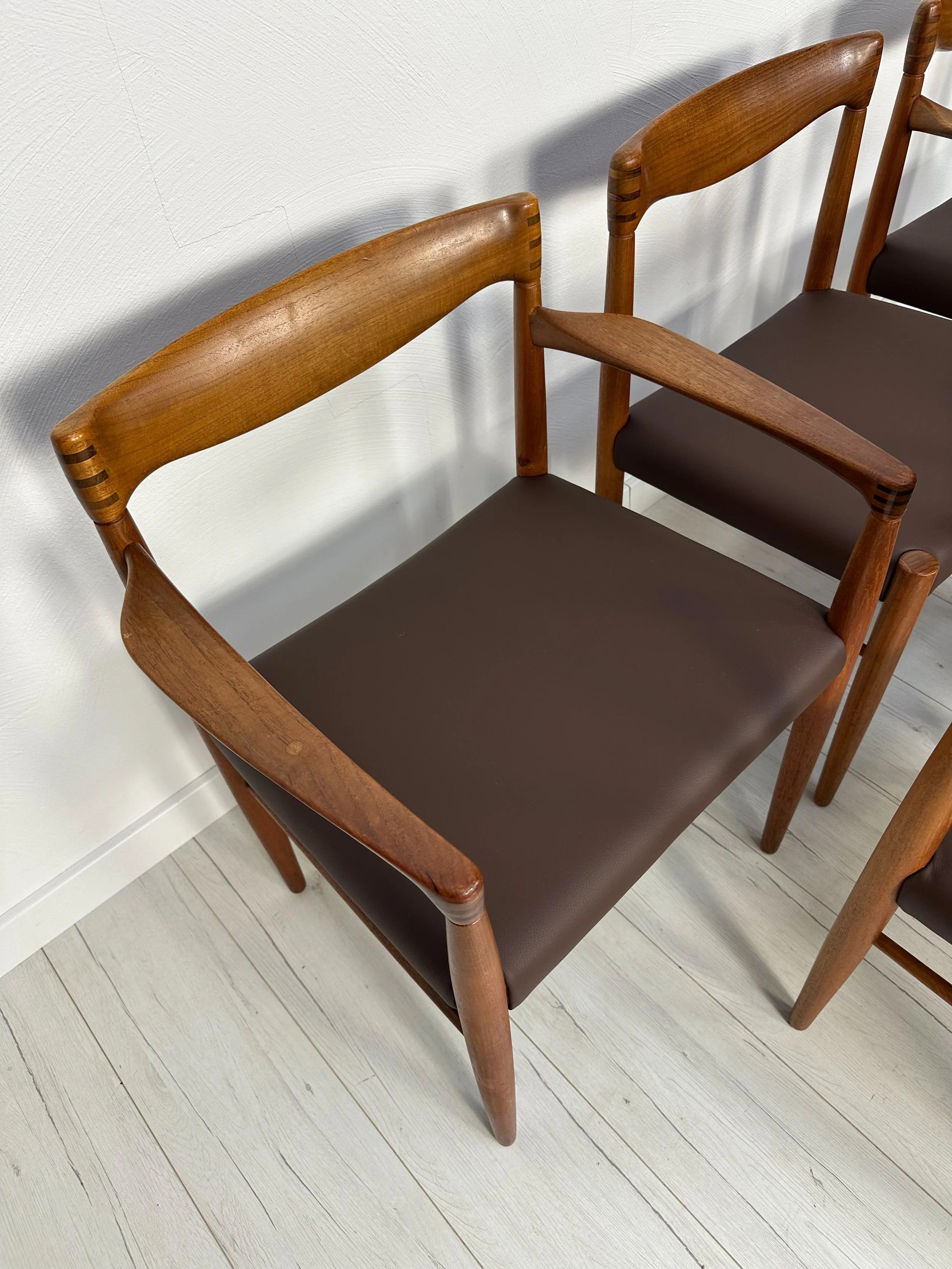 Set_of_6_Teak_Dining_Chairs_by_H.W._Klein_for_Bramin,_Brown_Vegan_Leather,_Denmark,_1960s