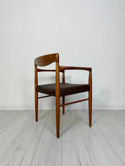 Set_of_6_Teak_Dining_Chairs_by_H.W._Klein_for_Bramin,_Brown_Vegan_Leather,_Denmark,_1960s