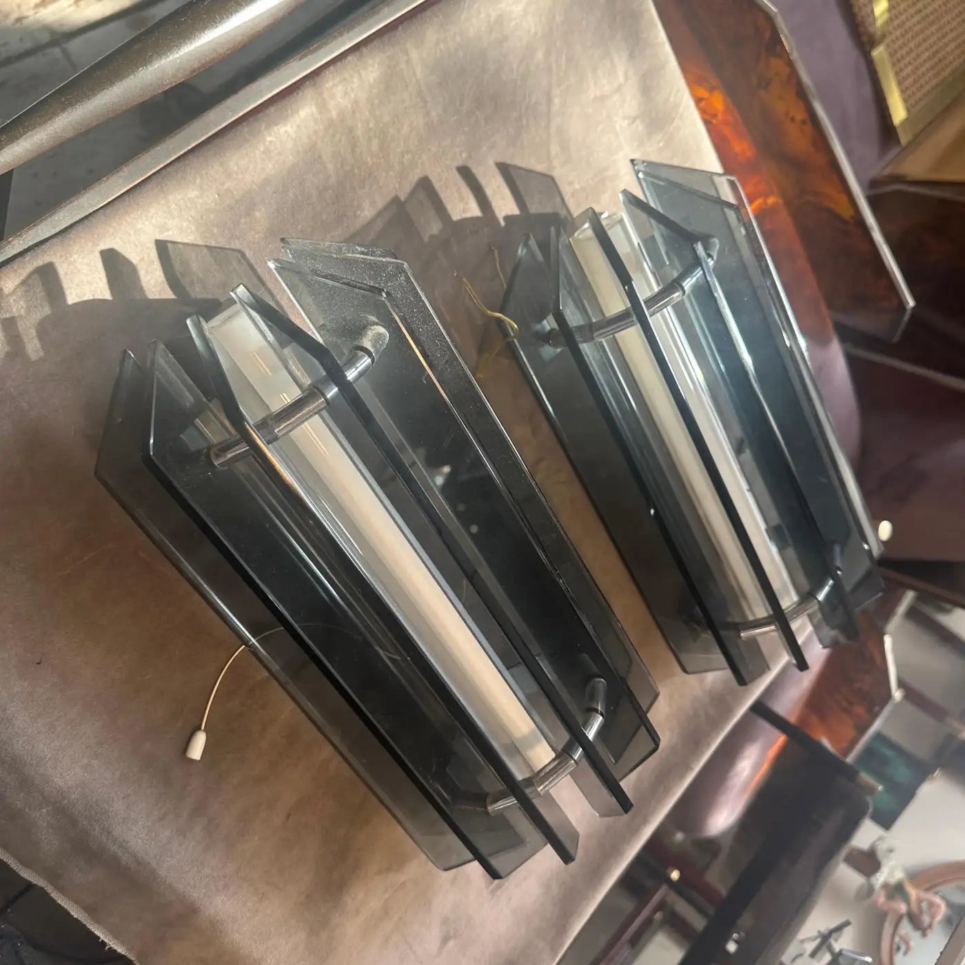 Set_of_2_Wall_Sconces_Space_Age_Gray_Glass_and_Steel_by_Veca,_1960s