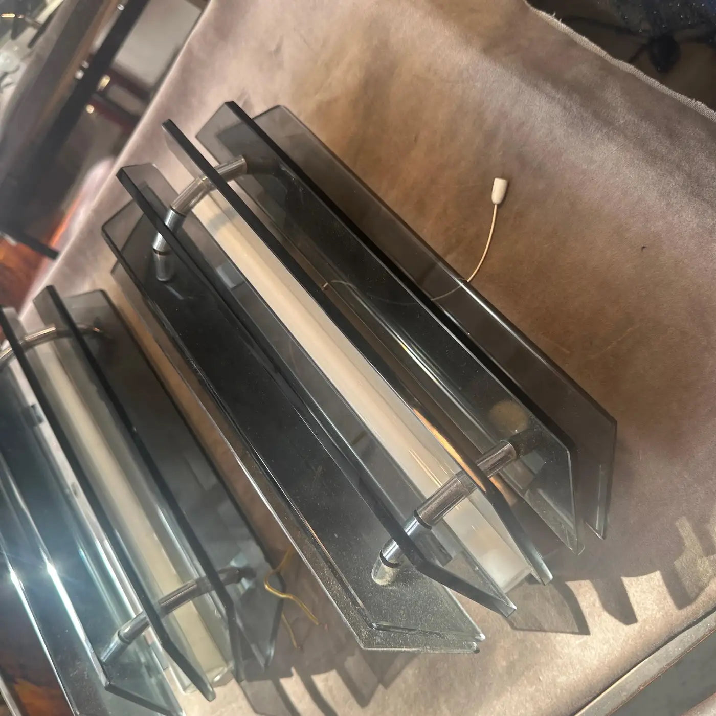 Set_of_2_Wall_Sconces_Space_Age_Gray_Glass_and_Steel_by_Veca,_1960s